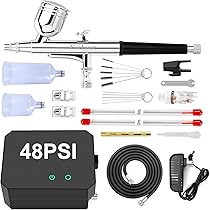 エアブラシ ミニコンプレッサー セット 圧力調節 ダブルアクション 塗装 DIY Amazon.co.jp: ダブルアクションエアブラシ ミニコンプレッサー